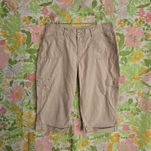 Lee Khaki Cargo Capri Pants